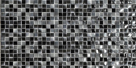 grey/black mosaic tiles